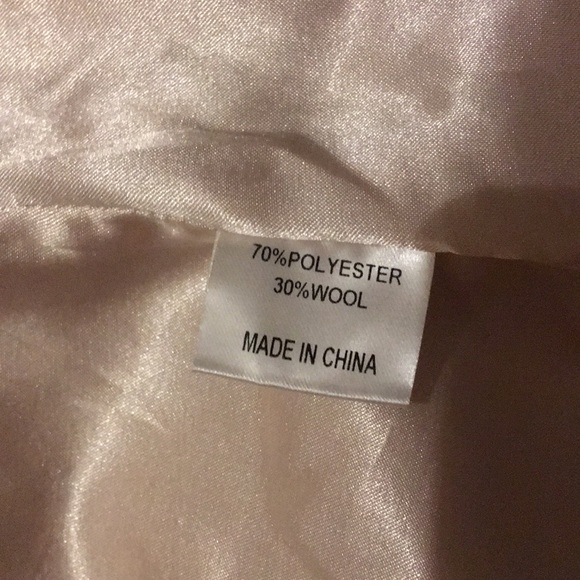 Cream Shearling Wool Collar Vest XXXL - Picture 6 of 8